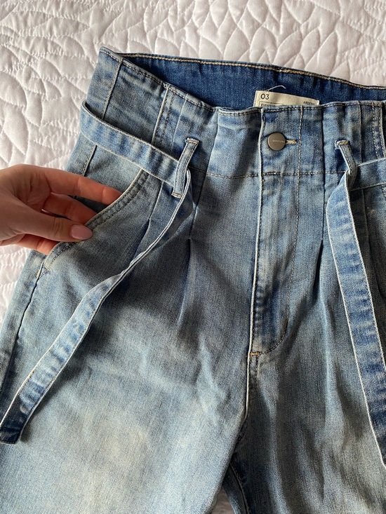 Hi-Rise Sliychy Tie-Waist Women's Jeans - Picture 5 of 8